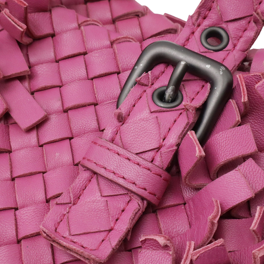 BOTTEGA VENETA Pink Leather Intrecciato Shoulder Bag - Picture 6 of 9